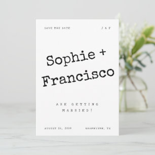 Save The Date Typographie vintage Retro Typographie Mariage uniq