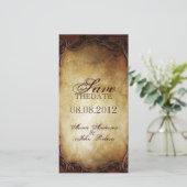 Save The Date typographie vintage rustique mariage campagnard oc (Debout devant)