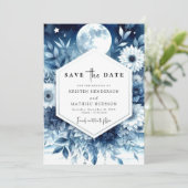 Save The Date Typographie Whimsical Mariage Lune (Debout devant)
