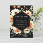 Save The Date Typographie Whimsical Peach Mariage (Debout devant)