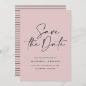 Save The Date Typographiy wedding announcement (Devant / Derrière)