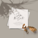 Save The Date Typographiy wedding announcement<br><div class="desc">La carte de la carte de classement est une carte de la carte. Moderne,  élégant typographiy and striped backer design. Colors can be customized.</div>