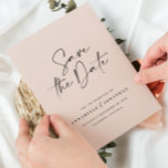 Save The Date Typographiy wedding announcement<br><div class="desc">Typographie moderne classe mariage audacieux enregistrer la carte de date. Avec une typographie moderne et élégante et un design de fond rayé. Les couleurs bronzées et noires peuvent être customisées.</div>