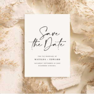 Save The Date Typographiy wedding announcement