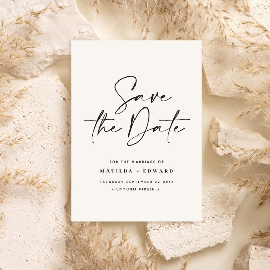 Save The Date Typographiy wedding announcement