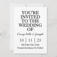 Save The Date Uitnodiging