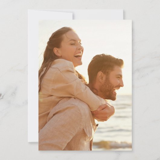 Save The Date Ultra Moderne 2 Côté Gros Gras Photo Retour Mariag (Dos)