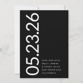 Save The Date Ultra Moderne Modifiable Premium Non Photo Bold Da (Devant)