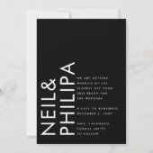 Save The Date Ultra Moderne Modifiable Premium Non Photo Bold Da (Dos)