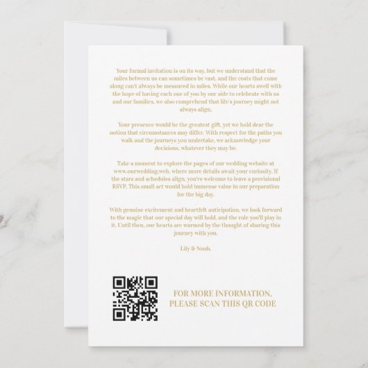 Save The Date Ultra Moderne Tendance Blanc & Or 4 Photos Multipl (Dos)