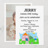 Save The Date Un an aujourd'hui Premier anniversaire | Invitatio (Devant / Derrière)