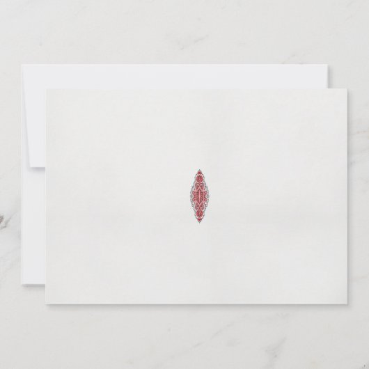 Save The Date un design de motif rouge et blanc (Dos)
