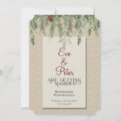 Save The Date Un hiver simple avec Mariage à lanterne (Dos)
