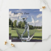 Un Joueur De Golf Dans Un Parceur De Verre Avec Pa