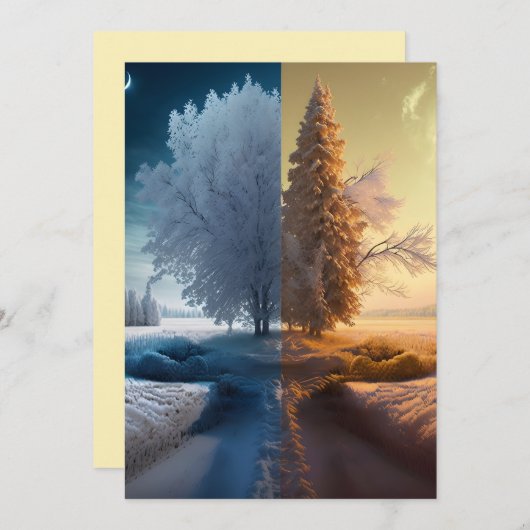 Save The Date Un jour en hiver (Devant / Derrière)