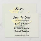 Save The Date Un Lys Jaune (Devant / Derrière)
