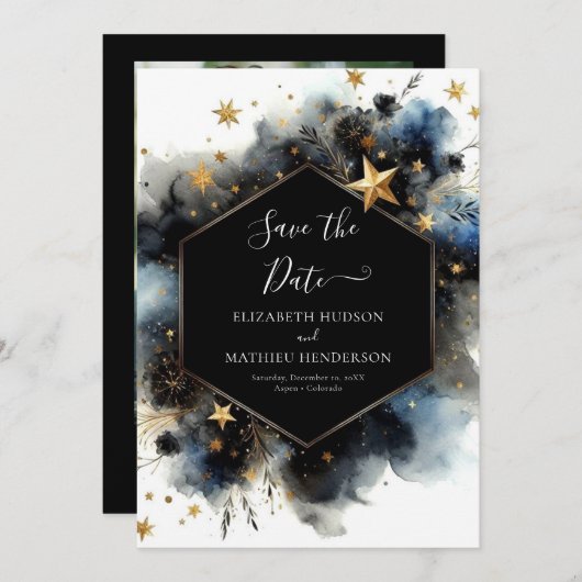 Save The Date Un Mariage céleste unique (Devant / Derrière)