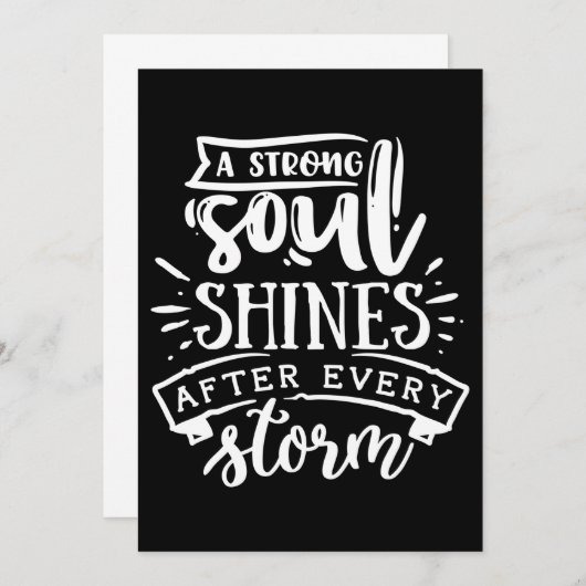 Save The Date Une âme forte brille après - blanc (Devant / Derrière)