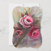 Save The Date une bande de roses roses roses peintes en acryliqu (Devant)