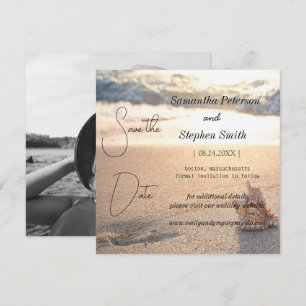 Save The Date Une belle plage aux Seychelles, votre photo enregi