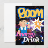 Save The Date Une boisson pour vous réveiller : Boisson d'énergi (Devant / Derrière)