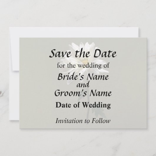 Save The Date Une Marguerite Blanche (Devant)