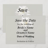 Save The Date Une Marguerite Blanche (Devant / Derrière)