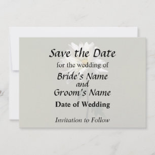 Save The Date Une Marguerite Blanche