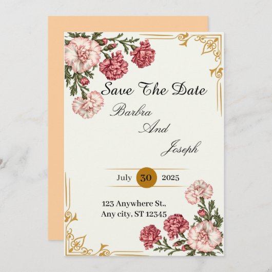 Save The Date Une odeur d'amour (Devant / Derrière)