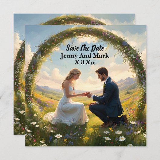 Save The Date Une promesse pour toujours : le Fiançailles (Devant / Derrière)
