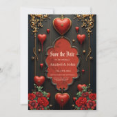 Save The Date Une touche de gothique, de coeur et de connexion é (Devant)