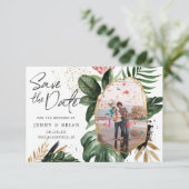 Save The Date Une verdure estivale glamour | Photo Enregistrer l (Debout devant)