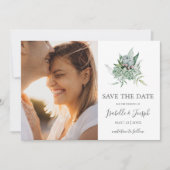 Save The Date Une verdure réussie Photo horizontale Enregistrer  (Devant)