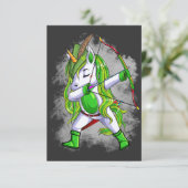 Save The Date Unicorn Archer St Patrick Dabbing Unicorn Archery  (Debout devant)