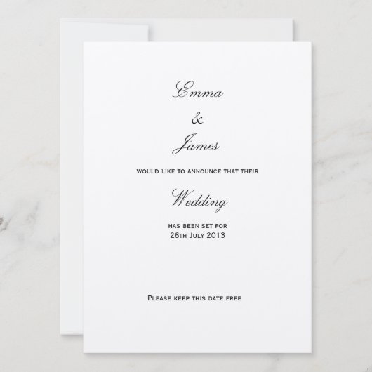 Save The Date Union - Sauvegarder la date (Devant)