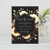 Save The Date Unique Boho Gold et Mariage noir (Debout devant)