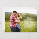 Save The Date Unique Enregistrer la date Photo QR Code Minimalis (Devant)