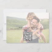 Save The Date Unique Enregistrer la date Photo QR Code Minimalis (Dos)
