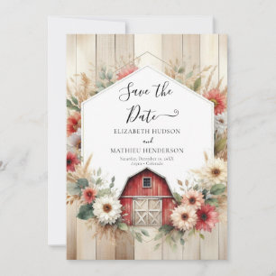 Save The Date Unique Farmyard Barnyard Mariage