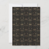 Save The Date Unique Gold Black Great Gatsby Art Déco Mariage (Dos)