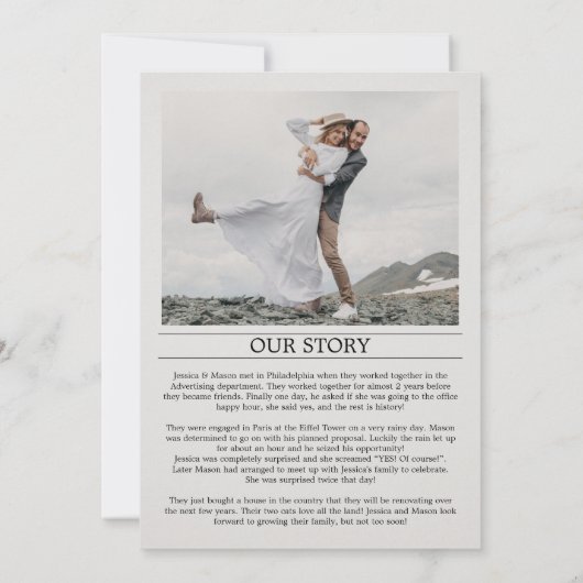 Save The Date Unique journal amusant classique (Dos)