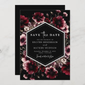 Save The Date Unique Mariage botanique de Bourgogne (Devant / Derrière)