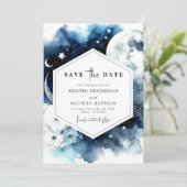 Save The Date Unique Mariage chic à la lumière de la Lune (Debout devant)