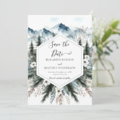 Save The Date Unique Mariage de montagne (Debout devant)