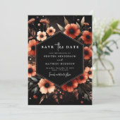 Save The Date Unique Mariage en terre cuite rustique (Debout devant)