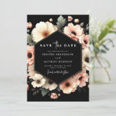 Save The Date Unique Mariage rose rustique (Debout devant)