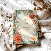 Save The Date Unique Mariage victorien Royal Floral