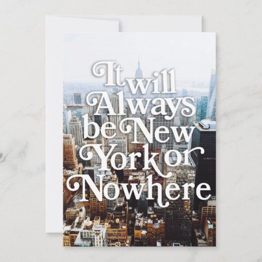 Save The Date Unique New York City Mariage thème Enregistrer la  (Devant)