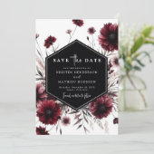 Save The Date Unique Rustique Mariage de Bourgogne (Debout devant)