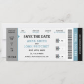 Save The Date Unique site du Mariage de billets de concert (Devant)